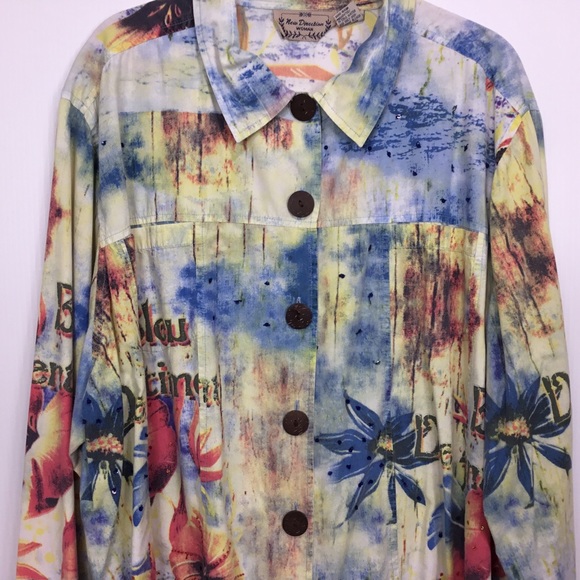 New Direction Woman Colorful Jacket/ Top Size 4X - Picture 9 of 9